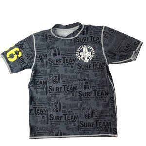 GAPKids Rash Guard Swim Shirt Size Kid's XXL Boy's Girls Youth Gray Black Text